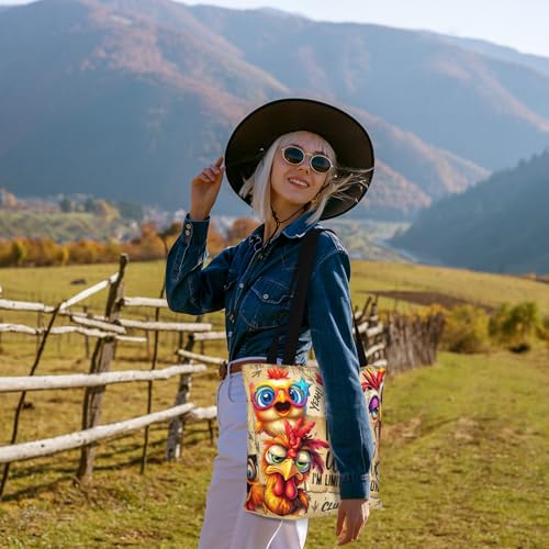 Bible Tote Bags for Women Christian Gifts Religious Church Shoulder Bag - color: Chicken