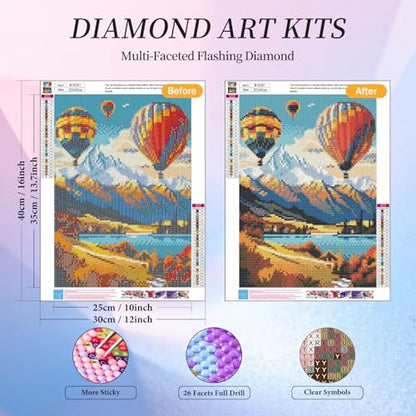 Diamond Art Kits for Adults, Mountain Diamond Painting Kit, 12x16 Inch - color: CYDP1P07