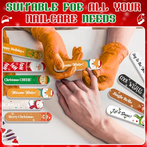 50 Pack Christmas Mini Nail Files Gifts Bulk Christmas Emery Boards - style: Animals