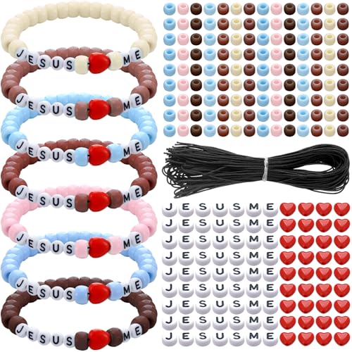 Ferreve 35 Sets Boho Jesus Love Me Bracelet Sunday School Crafts - color: Boho, style: Jesus Love Me