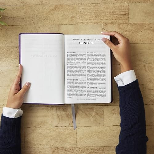 KJV Giant Print End-of-Verse Reference Bible, Brown Leathersoft, Red Letter, Comfort Print