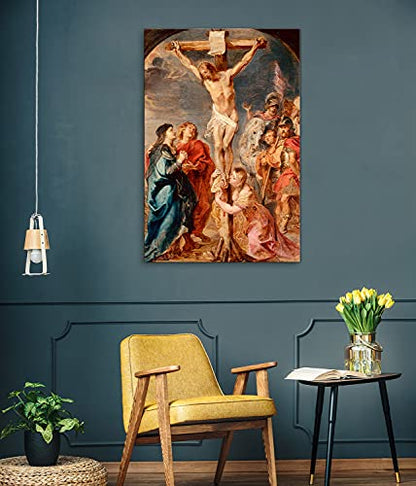 Canvas Print Wall Art - Christ on The Cross by Peter Paul Rubens - 12x18 inches - color: Christ on the Cross, size: 18"L x 12"W