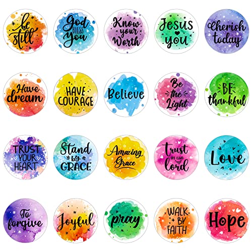 480 Pcs Christian Stickers for Kids Jesus Bible Verse Stickers Religious Inspirational Decals Faith Scripture Tags for Adult Journaling Water Bottle Scrapbook Envelope Baptism Party(Stylish Styles) - style: Stylish Styles