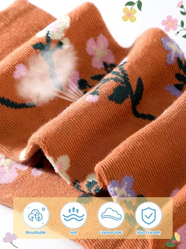 Cutecrop 10 Pairs Novelty Women's Floral Socks Gift - color: Macarons, style: Elegant Style