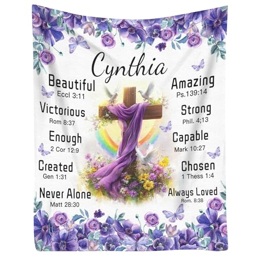 Customized Blankets with Name Personalized Baby Blankets Christian Gift - color: Design15