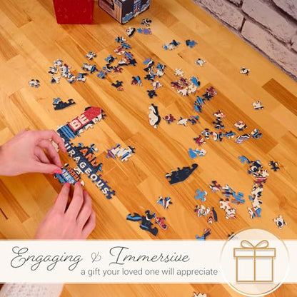 Christian Art Gifts 140 Piece Mini Jigsaw Puzzle: Strong and Courageous - color: Strong & Courageous Outer Space