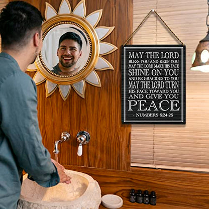 KongMoTree Numbers 6:24-26, May the Lord Bless You and Keep You, Scripture Art, Bible Verse, Bible Verse Wall Art, Bible Verse Sign, 8x10 Inch(GMS618) - color: Numbers 6:24-26 - 3