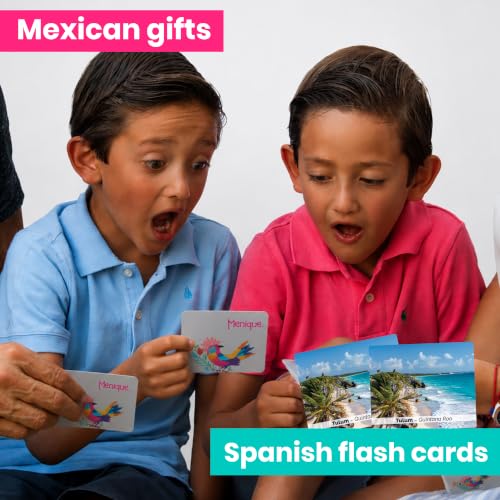 Menique Mexican Roots Memory Matching Game – Bilingual Mexico Culture Matching Game, 100 Photo Cards, 50 Pairs & 2 Booklets – Family Educational Game, Ages 3+ - style: Mexican Roots