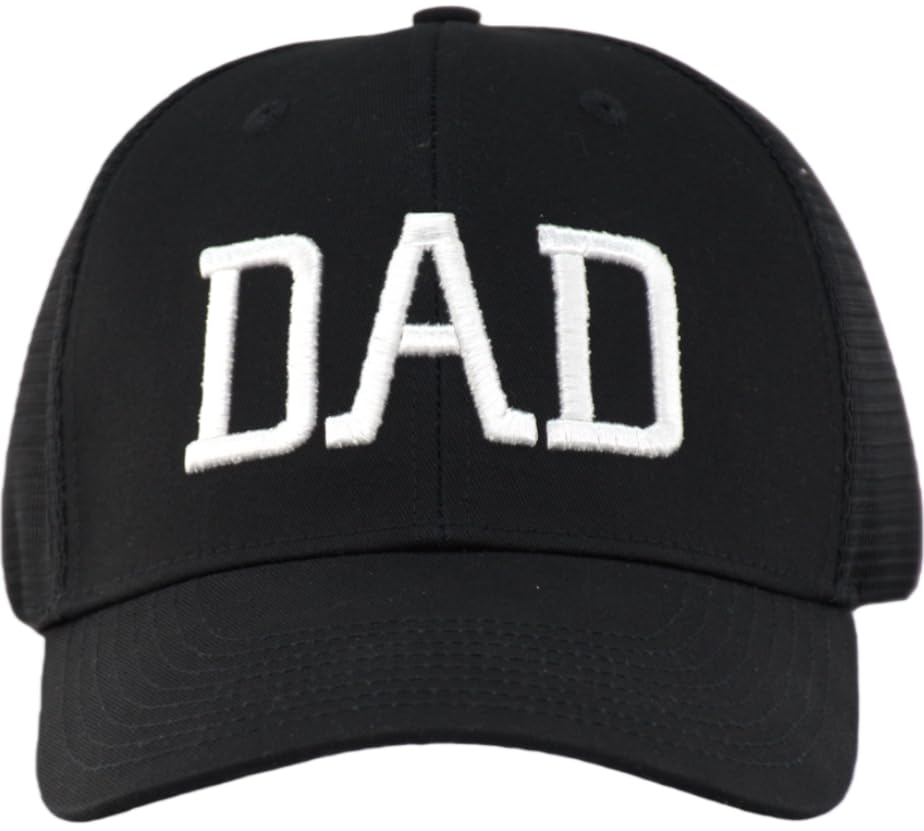 TSSGBL Various Gift Hats for Men - M L XL XXL Big Head Fit, Adjustable Mesh Trucker Ball Cap, Ideal Gifts - color: 3d-dad-mesh Black, size: XX-Large-3X-Large