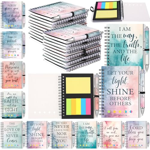 20 Set Christian Gift Prayer Journal for Woman Verse Spiral Note,Watercolor - style: Watercolor Bible