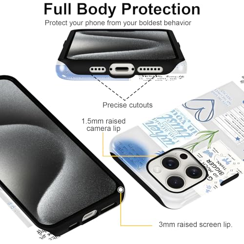 Cute Blue Jesus Christian Phone Case for iPhone 15 Pro Max 6.7'' - color: Blue, size: iPhone 15 Pro Max