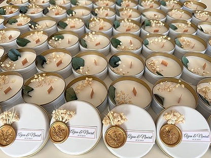 Luxury Mini Scented Candles with Bouquets – Wedding Candle Favors, Bridal Shower Favors, Party Favors for Adults, Personalized Birthday Favors, Elegant Hand-Poured Soy Candles (30 PCS, with Gift Box) - size: 30 PCS, style: WITH GIFT BOX