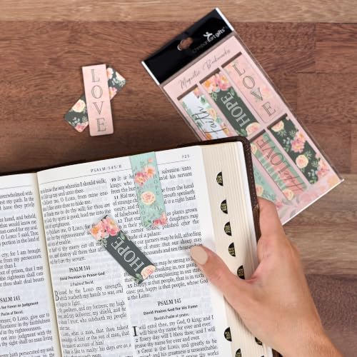 Christian Art Gifts Magnetic Scripture Bookmark Set for Men and Women - color: Faith Hope Love #2