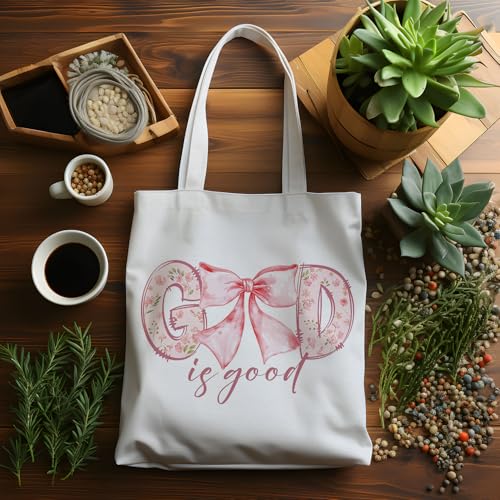 JINYO Christian Canvas Tote Bag, Bible Tote Bags for Women - color: Christian Tote Bag-1