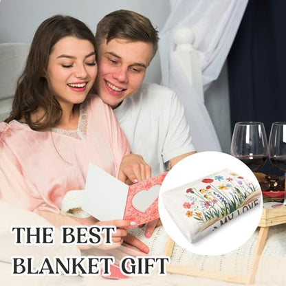 1st Anniversary Blanket Gifts for Couple Her Him, Ideas One Year Wedding Gifts for Husband Wife Boyfriend Girlfriend Women Men, Flannel Throw 60"x50", Happy 1st Anniversary - size: 1st Anniversary