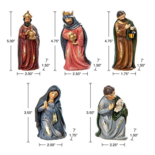 Glitzhome 11Pcs Resin Nativity Figurines Set Christmas Nativity Set Tabletop Scenes Decor, Christian Nativity Scene Indoor Xmas Nativity Collectible Figurines Miniatures Statues Ornaments 8" x 20.75" - size: 20.75 x 8 Inches