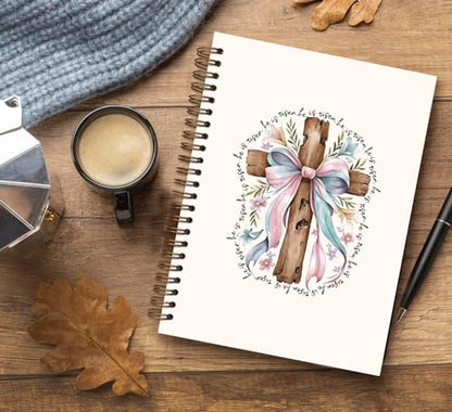 Dejfel Bow Christian Notebook Journal for School Supplies Women Girls - color: christain bow
