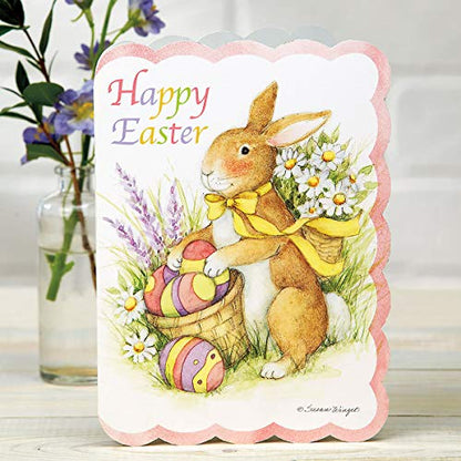 Current Deluxe Die Cut Easter Bunny Greeting Cards - Set of 8, 5 x 7 Inches, Envelopes Included, Inspiring Messages, Great for Announcements, Holiday Notes - color: Die-cut Bunny