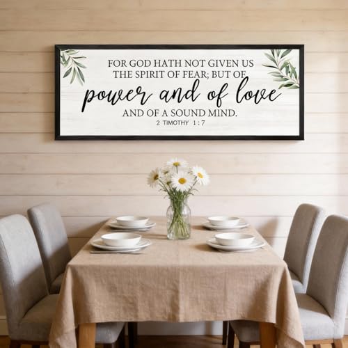 Foutcheou For God Hath Not Given Us Spirit of Fear Wall Art 40"x15" Black - color: For God Hath Not Given Us Spirit of Fear Black, size: 40"L x 15"W