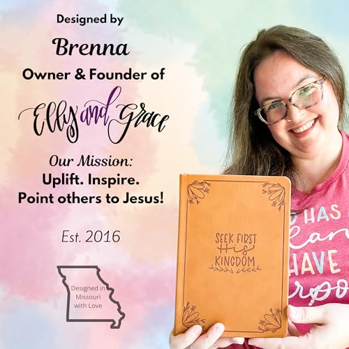 Bible Journal for Women - Christian Gifts for Women Daily Journal Prayer Journal Bible Journaling Supplies for Bible Study Gratitude Journal - 8.5" x 5.5" - 150 Page Lined Journal (Seek First) - color: Seek First
