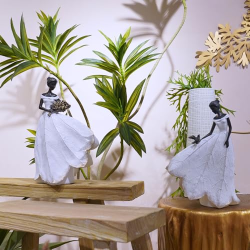 Guichifun Fairy Statue, White, 8.5 x 5.25 x 12 Inch - color: White-bird, size: Large