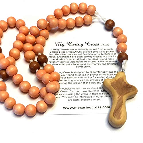 Wooden Rosary (Light Orange) - color: Light Orange