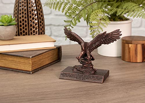 Lighthouse Christian Products Soar Like an Eagle Bronzelike Finish 6.5 x 3.75 Cast Stone Mounted Sculpture - style: Eagle