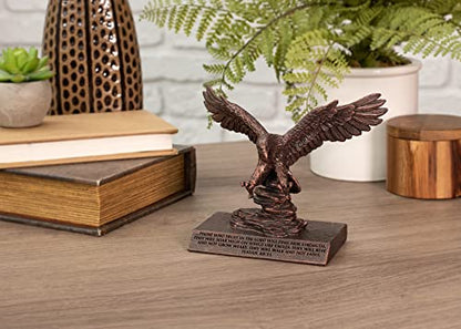 Lighthouse Christian Products Soar Like an Eagle Bronzelike Finish 6.5 x 3.75 Cast Stone Mounted Sculpture - style: Eagle