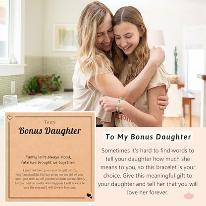 UPROMI To My Daughter/Granddaughter/Niece Bracelet Gifts for Girls - style: Bonus Daughter