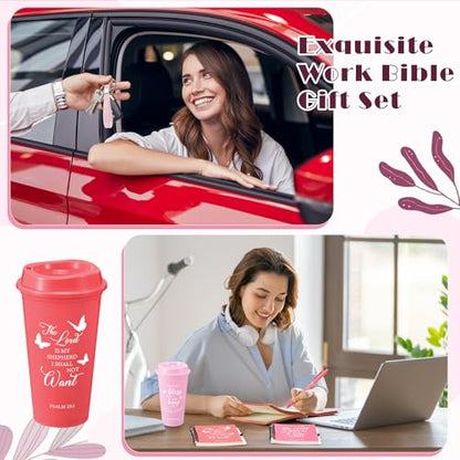 Skylety 12 Set Christian Gifts Bulk Scripture Cup Set, Pink Gradient - color: Pink Gradient
