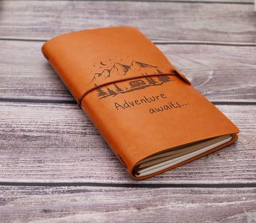 Adventure Awaits Journal-Congratulations Retirement Graduation World Traveler Gift-Adventure Begins Travel Memory Record for Camper and Enthusiast-Refillable Adventure Photo Diary Keepsake Notebook - style: Style52-adventure awaits