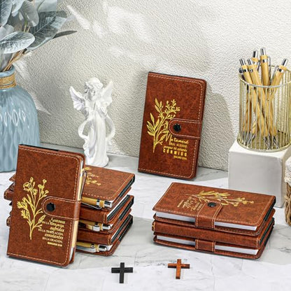 Spakon 20 Pcs Christian Prayer Journals with Pens, Spanish Bible Words - style: Spanish Bible Words