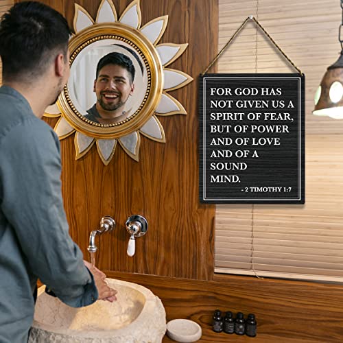 KongMoTree For God has not given us the spirit of fear 2 Timothy 1:7 Bible Verse Wall Art Scripture Sign Wall Christian Gifts Baptism Gift, Bible Verse Sign, 8x10 Inch(GMS617) - color: Timothy 1:7