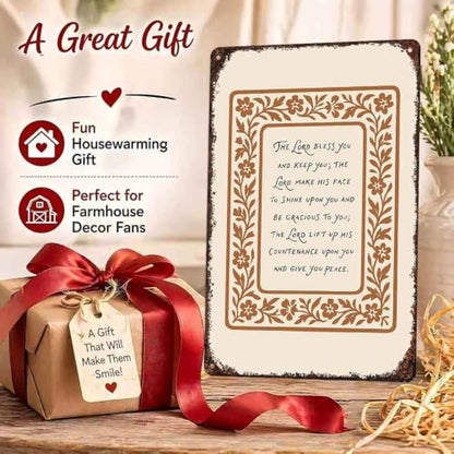 Christian Blessing Verse Aluminum Metal Sign 8 x 12 Inch