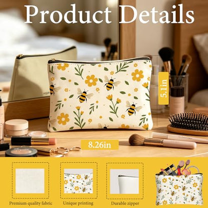 DHQH Canvas Aesthetic Tote Bag for Women, Cute Reusable Printed Cloth Bags with Makeup Bag for Shopping Grocery Travel Beach - style: Beer- Bag