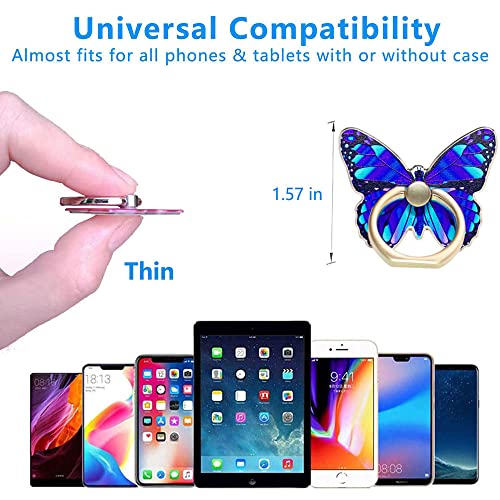 Kinizuxi Butterfly Phone Ring Holder, Phone Ring Grip Stand(Blue) - color: 1 Blue