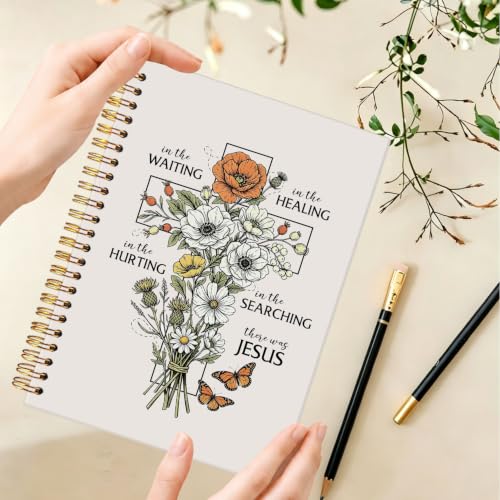 Cute Notebook,Floral Christian Spiral Notebook Journal for Women,A5 - color: Floral Christian