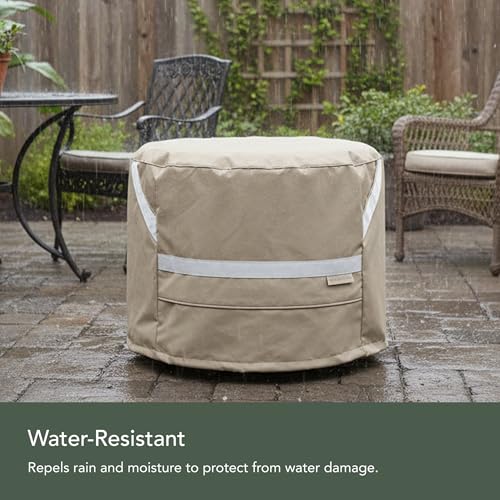 Covermates Prestige Round Dining Table Cover, 48D x 25H Clay - color: Prestige Clay Heavy Duty Fade Resistant Polyester, size: 48DIAMETER x 25H