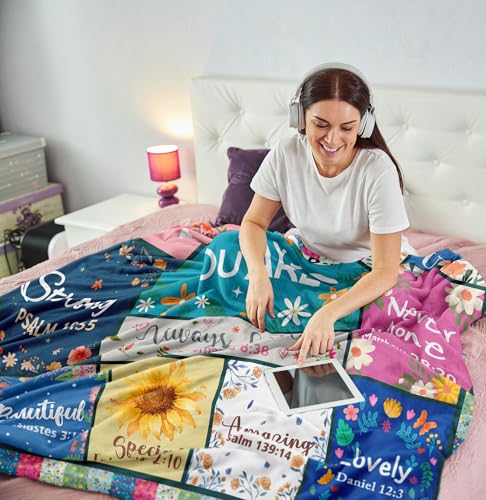 Christian Gifts for Women, Cute Birthday Gifts Blanket 60x50in - size: 60x50inches