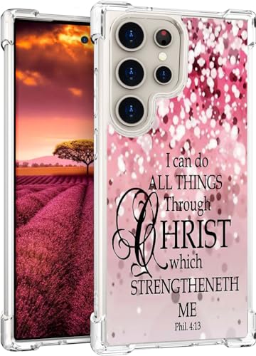 for Samsung Galaxy S24 Ultra Case - Pink Bible Verses - color: Pink Bible Verses, size: Galaxy S24 Ultra