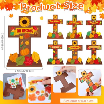 30 Set Fall Children Religious Craft Cross Craft for Kid