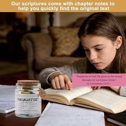 108 Bible Verse Cards to Remind Your Daughter She Is Never Alone - style: Bible Verses Jar for Daughter