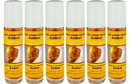 Logos Trading Post Amber Anointing Oil Roll On Bottles, 6 Pcs - color: Amber