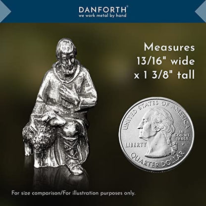 DANFORTH Shepherd with Lamb Nativity Figurine | Pewter Handcrafted in USA