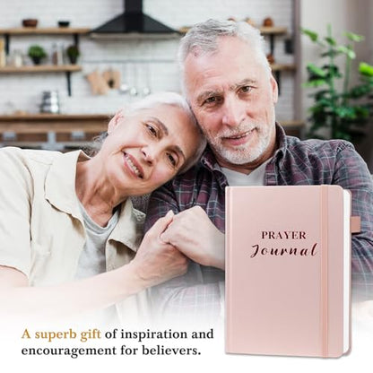 Pink Prayer Journal for Woman - 60 Weeks Bible Journal with Prompts, Verse - color: Pink