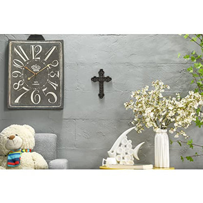 Retrome 8.5" H Cast Iron Wall Cross Home Decor, Green……