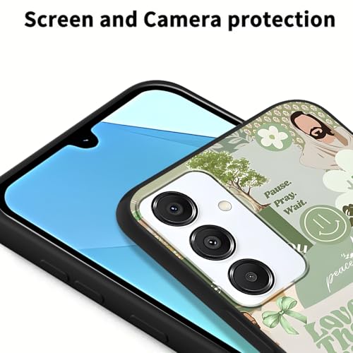 2 Pack Jesus God Collage Phone Case for Samsung Galaxy A16 5G 6.7", Blue Green Christian Bible Verse Quotes Flower Design Cases for Girls Boy, Soft TPU Slim Protective Cases for Samsung A16 - color: Jesus Collage, size: for Samsung Galaxy A16 5G