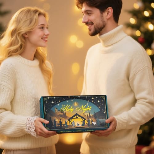 Nativity Scene Decoration, Christmas Nativity Set, Flameless Candles, 5 Pc - size: Nativity Set (5-Pack)