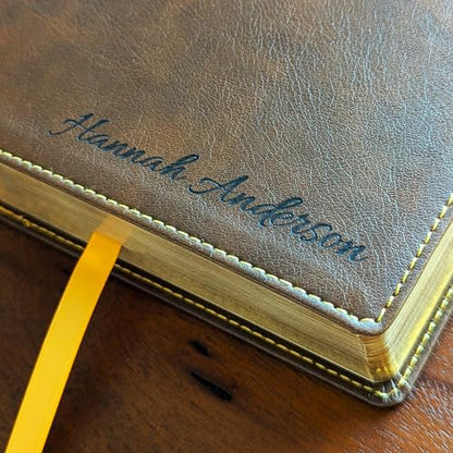 Personalized NKJV Wide Margin Bible | New King James Version | Custom Engraved Name | Single-Column Reference Bible | Christian Gift for Men & Women - style: Personalized