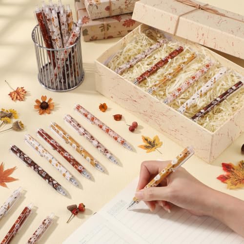 Jetec 120 Pcs Fall Ballpoint Pens Bulk Autumn Thanksgiving Party Supplies - style: Autumn